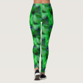 Leggings Motif d'art Abstrait vert brillant (Dos)