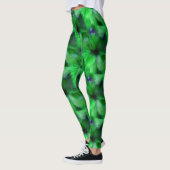 Leggings Motif d'art Abstrait vert brillant (Gauche)