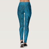 Leggings Motif d'art bleu Abstrait (Dos)