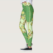 Leggings Motif d'art botanique floral de la feuille japonai (Gauche)