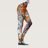 Leggings Motif d'art de chat (Droite)