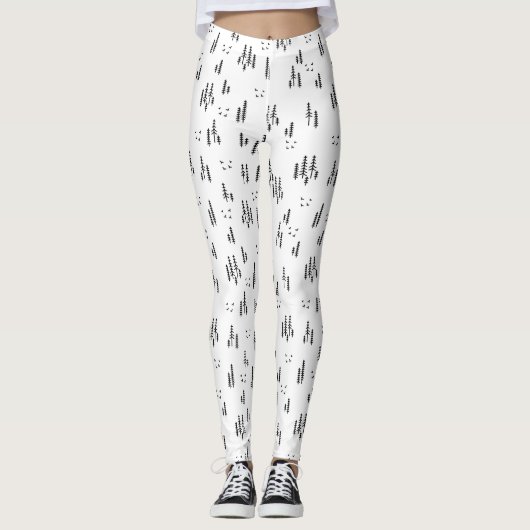 Leggings Motif d'art de Forest Line (Devant)