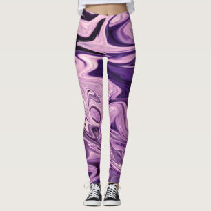 Leggings Motif d'art de galaxie bleue