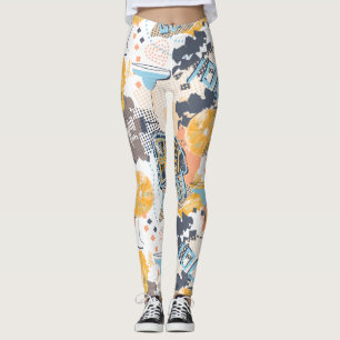 Leggings Motif d'art de rue graffiti urbain
