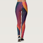 Leggings motif d'art des lignes Abstraites (Dos)