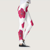 Leggings Motif d'art en fleurs rouges (Droite)
