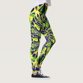 Leggings motif d'art mandaka abstrait (Droite)