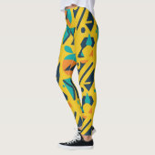 Leggings Motif d'art pop rétro géométrique (Gauche)
