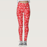 Leggings Motif d'art populaire Dala Rouge et Blanc<br><div class="desc">Les leggings festifs et amusants avec un motif de chevaux Dala suédois et décorations d'art folklorique sont Scandi cool en rouge cerise et blanc classique. Paire avec un chandail en forme d'îlot clair,  chic et surdimensionné pour un look cosy et élégant.</div>