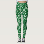Leggings Motif d'art populaire Dala vert et blanc<br><div class="desc">Les leggings festifs et amusants avec un motif de chevaux Dala suédois et décorations d'art folklorique sont Scandi cool en vert et blanc classique. Paire avec un chandail en forme d'îlot clair,  chic et surdimensionné pour un look cosy et élégant.</div>