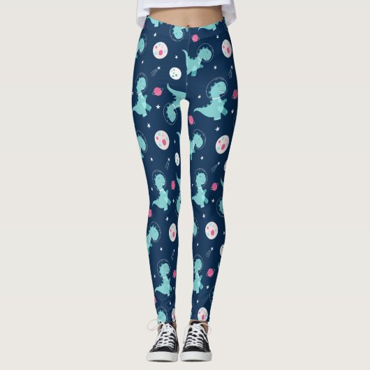 Leggings Motif d'astronaute de Dinosaur (Devant)