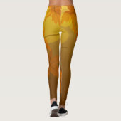 Leggings Motif d'automne avec feuilles d'érable en chute et (Dos)