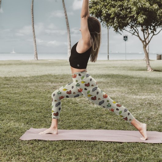 Leggings Motif d'automne de Woodland