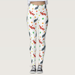 Leggings Motif de baies, framboise, myrtille, fruit