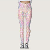 Leggings Motif de balance de sirène Pastel Iridescente (Devant)