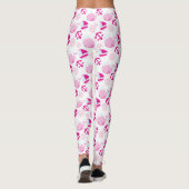 Leggings Motif De Baleines, Beaux Baleines, Baleines Roses (Dos)