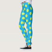 Leggings Motif de balle de tennis sur Sky Blue (Gauche)