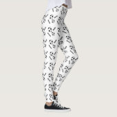 Leggings Motif de ballon de football sur le blanc (Droite)