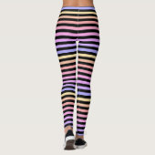 Leggings Motif de bande arc-en-ciel noir (Dos)