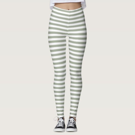 Leggings Motif de bande blanche (Devant)