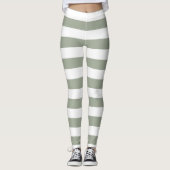 Leggings Motif de bande blanche (Devant)