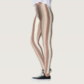 Leggings Motif de bande verticale Terre (Gauche)