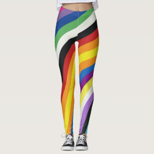 Leggings Motif de bandes colorées