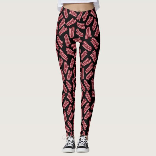 Leggings Motif de bandes de lard (Devant)