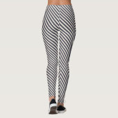 Leggings Motif de bandes diagonales bleu foncé (Dos)
