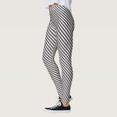 Leggings Motif de bandes diagonales bleu foncé (Gauche)