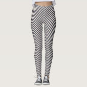 Leggings Motif de bandes diagonales bleu foncé (Devant)