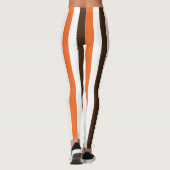 Leggings Motif de bandes verticales Brown orange (Dos)