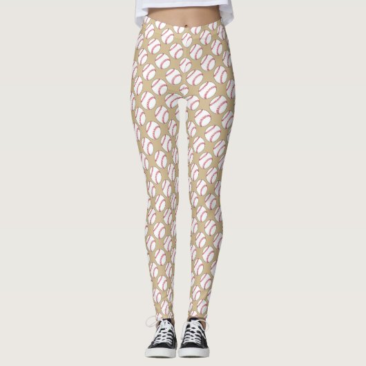 Leggings Motif de baseball (Devant)