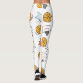 Leggings Motif de basket amusant - Blanc (Dos)