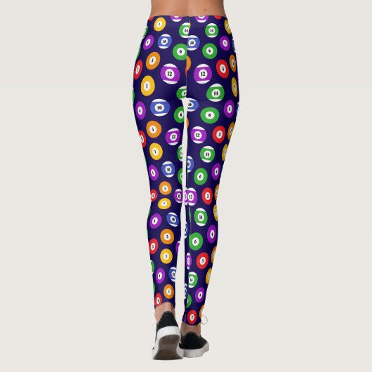 Leggings Motif de billard du billard du billard du billard (Dos)