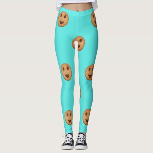 Leggings Motif de biscuits souriants (Devant)