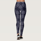 Leggings Motif de Black Star sur l'athlétisme féminin bleu (Dos)