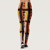 Leggings Motif de bloc Abstrait noir moderne (Dos)