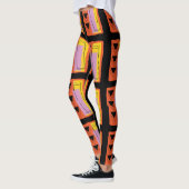 Leggings Motif de bloc Abstrait noir moderne (Gauche)