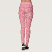 Leggings Motif de bloc blanc rouge (Dos)