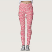 Leggings Motif de bloc blanc rouge (Devant)