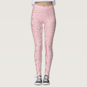 Leggings Motif de bloc blanc rouge (Devant)