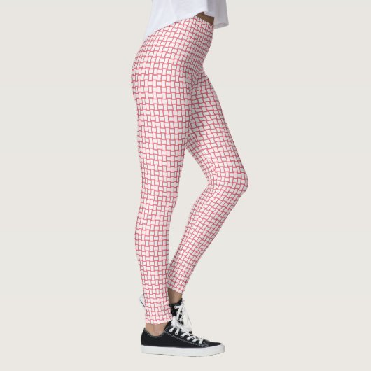 Leggings Motif de bloc blanc rouge (Droite)