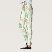 Leggings Motif De Bois D'Ours Et De Cerfs (Gauche)