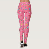 Leggings Motif de bonbons rose amusant (Dos)