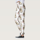 Leggings Motif de bouledogues français<br><div class="desc">Guêtres d'amusement pour des amants de Frenchie. Bouledogue français de bande dessinée drôle.</div>