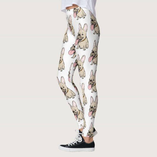 Leggings Motif de bouledogues français (Gauche)