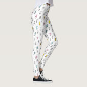 Leggings Motif de boulon de foudre à doodle mignon (Droite)