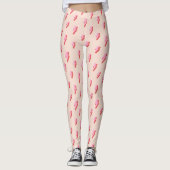 Leggings Motif de boulon de foudre rose (Devant)