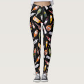 Leggings Motif de bouteilles d'alcool (Devant)